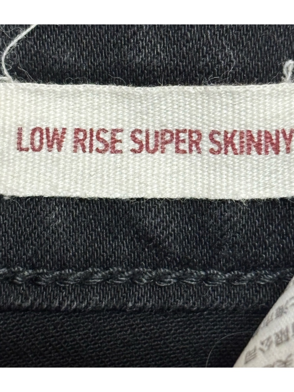 Hollister Black Low Rise Super Skinny Jeans Size 0R (W24 L30) Y2K Indie Sleaze - Picture 3 of 5